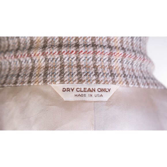 Bill Blass Sport Coat Blazer Micro Check Multi-Color Sz 42R Casual Jacket SILK - Picture 13 of 14
